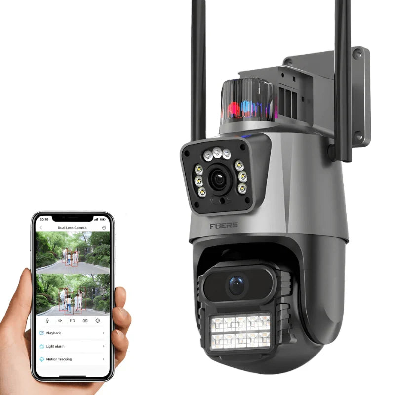 IP kamera PTZ kamera sa 2 sociva i sirenom 4K 8x zoom - MNE Shop ME
